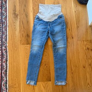Blue Ankle & Cropped Maternity Jeans (Adriano Goldshmied)